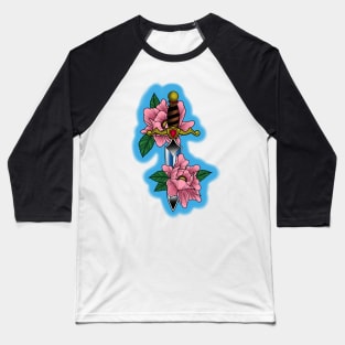 Dagger and flowers Baseball T-Shirt